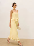 Strapless Lace Detail Maxi Dress — Svelte Chic