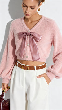 Fiyonk Detaylı Örgü Hırka