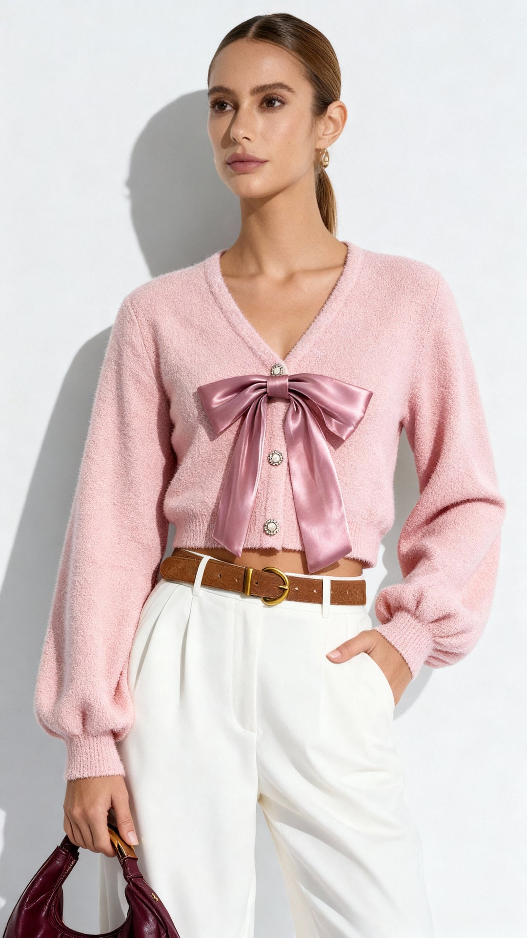 Fiyonk Detaylı Örgü Hırka