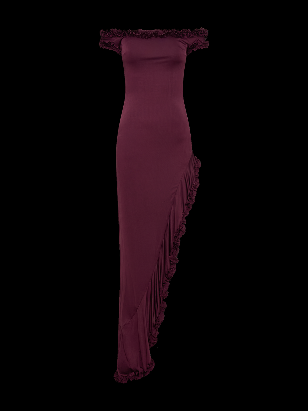 Arielle Off Shoulder Ruffle Midi Dress — Svelte Chic