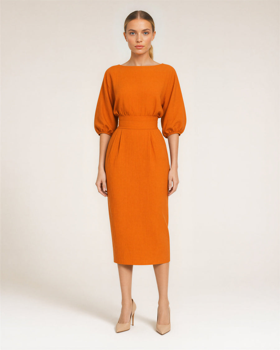 Aurora Balloon Sleeve Dress