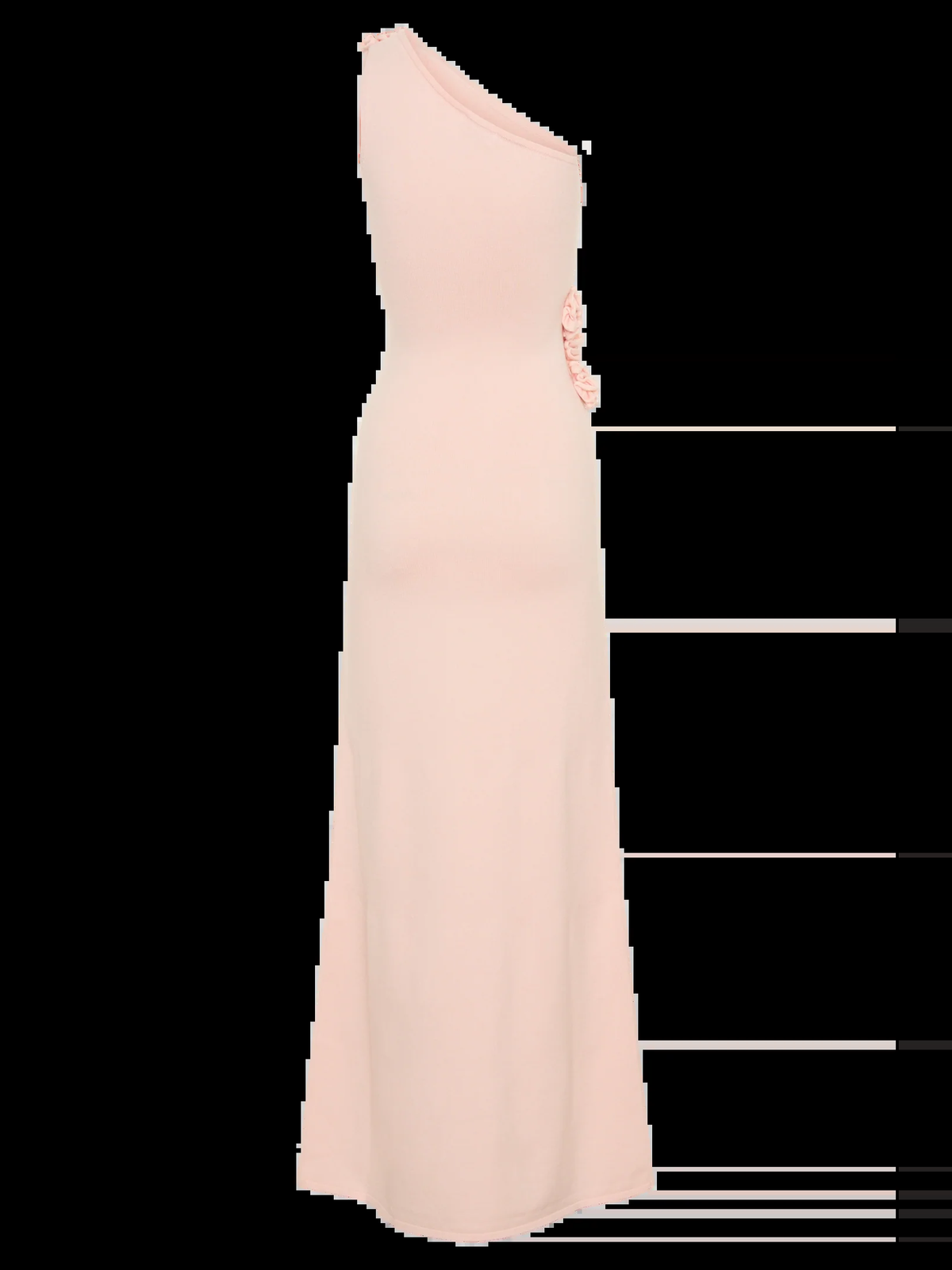 One Shoulder Floral Satin Maxi Dress — Svelte Chic