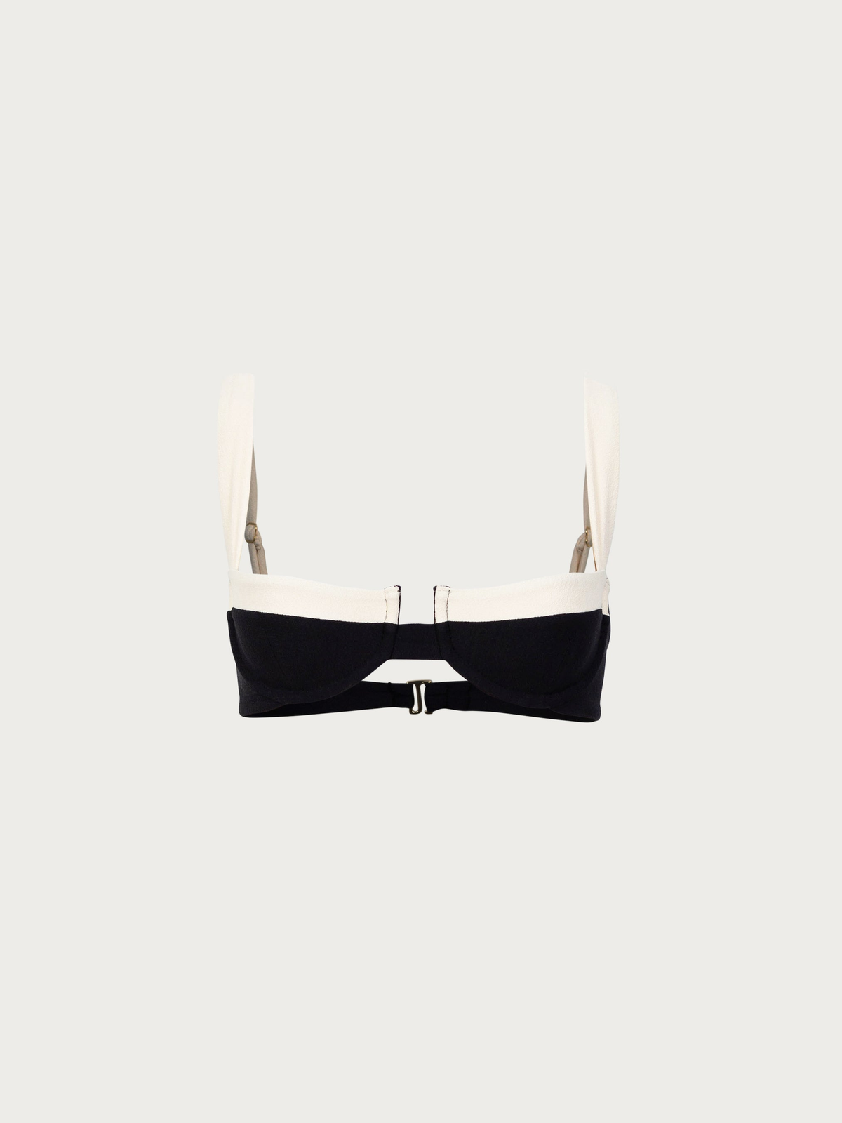 Underwired Bikini Set in Black and Cream — Svelte Chic