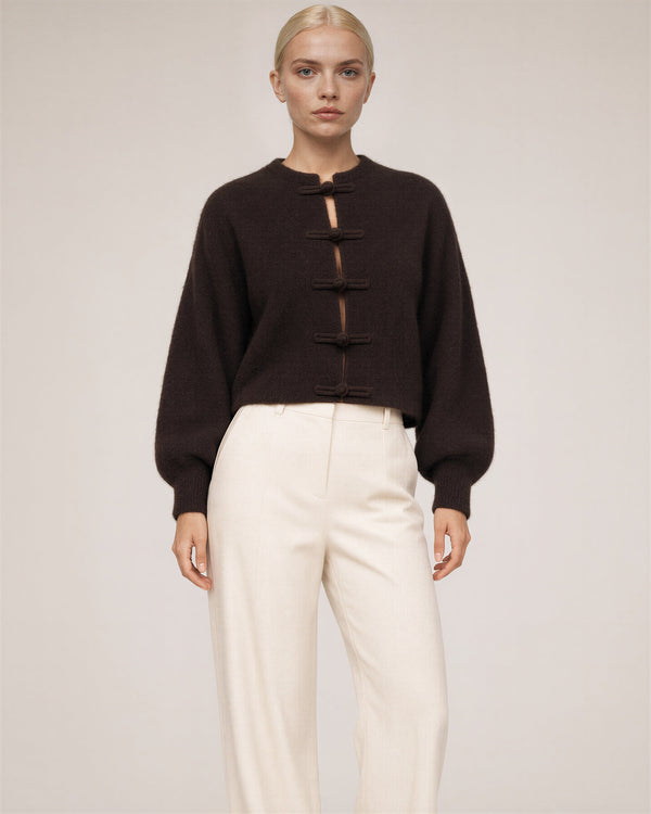 Bettina Frog Button Cardigan