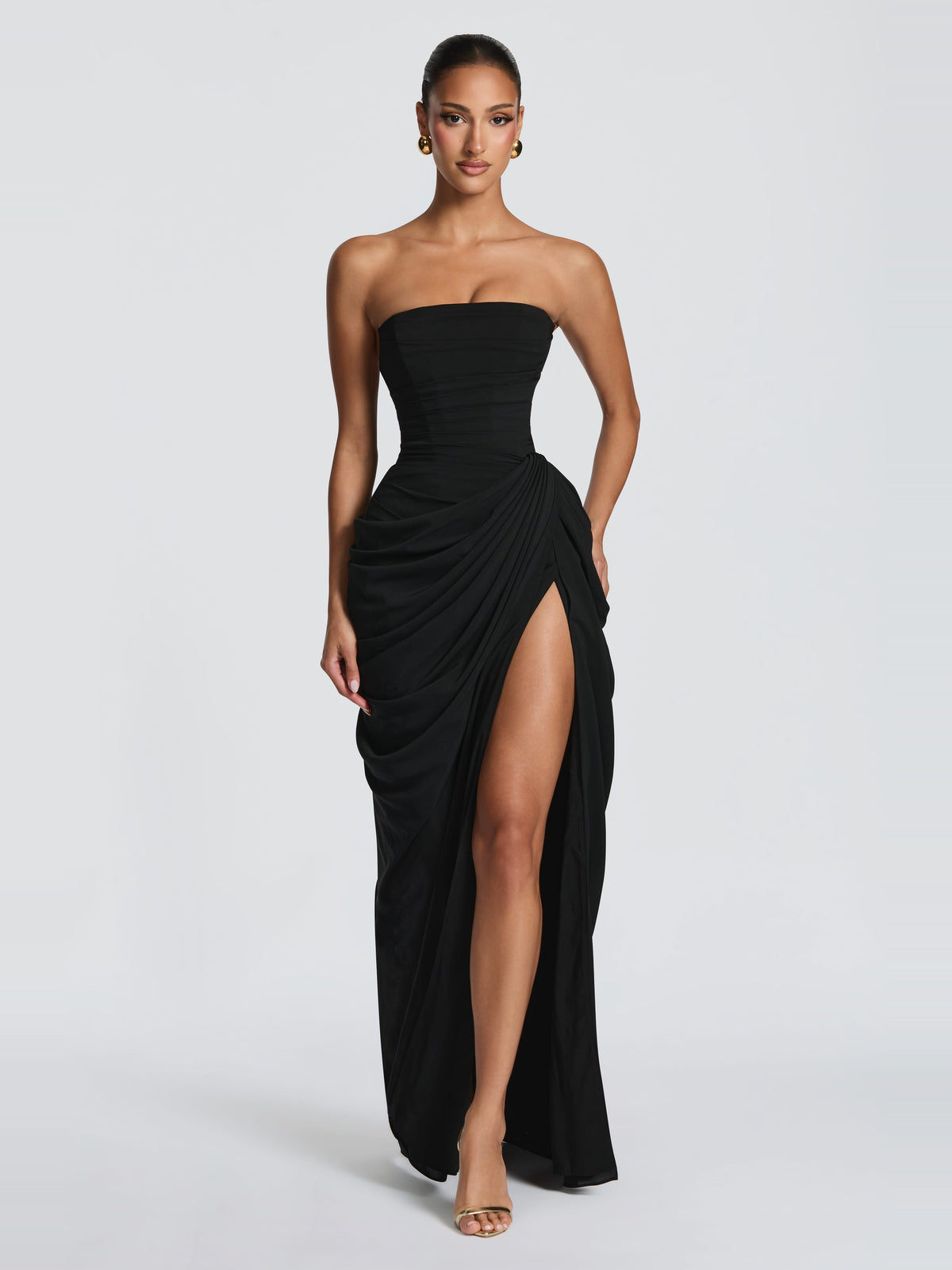 Soleil Corset Detail Maxi Dress — Svelte Chic