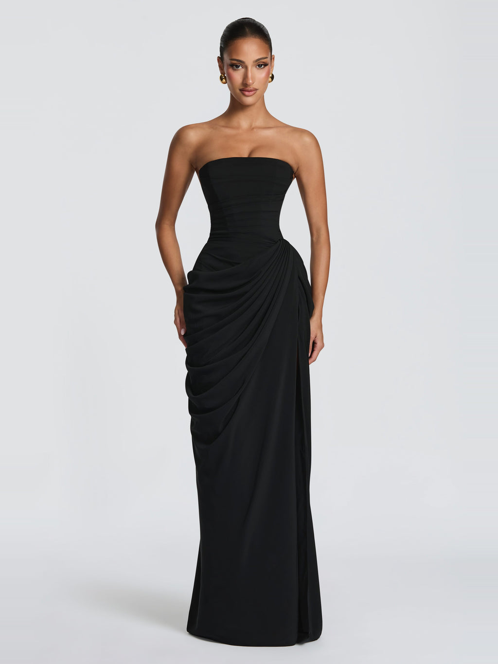 Soleil Corset Detail Maxi Dress — Svelte Chic