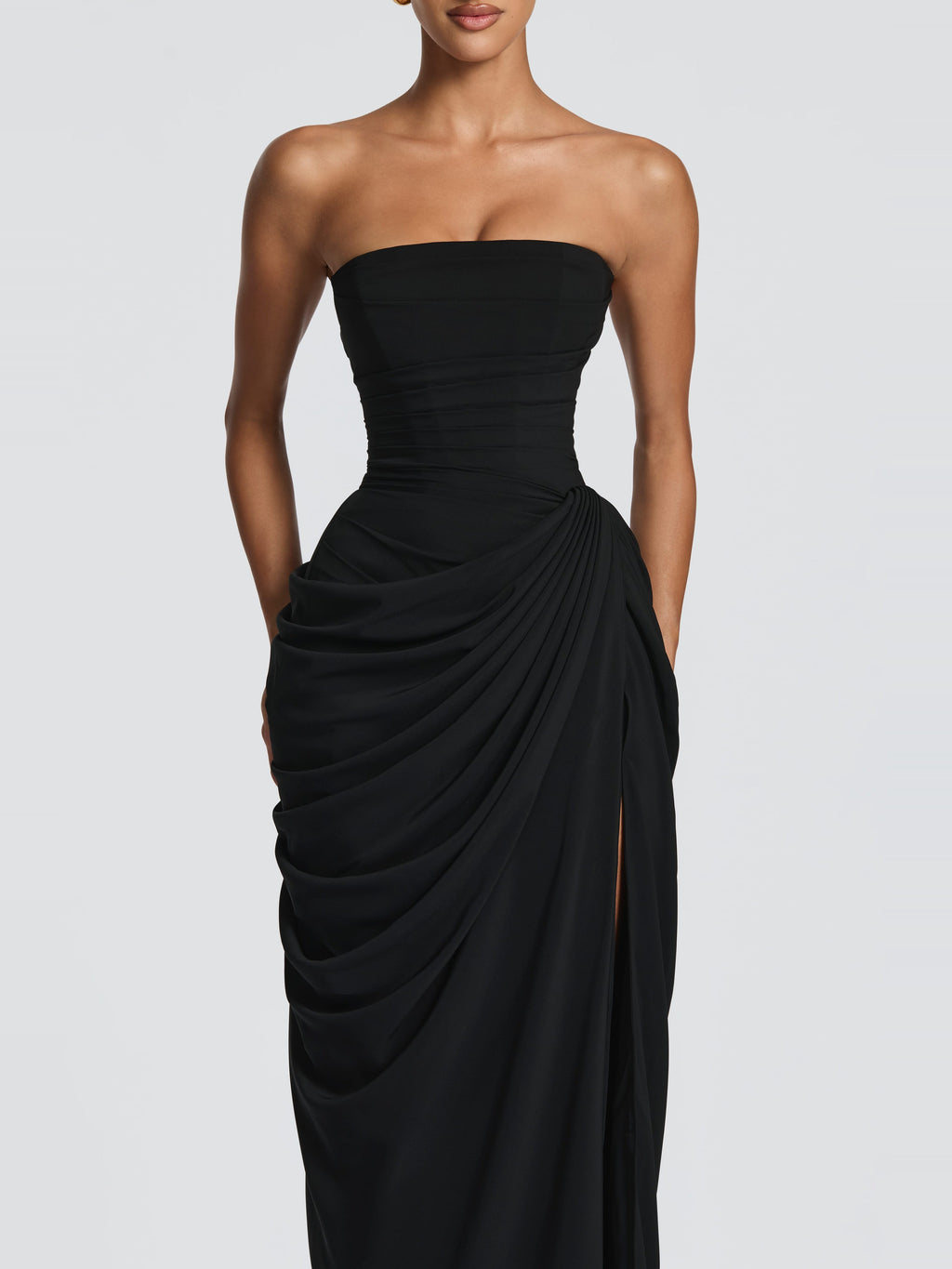 Soleil Corset Detail Maxi Dress — Svelte Chic