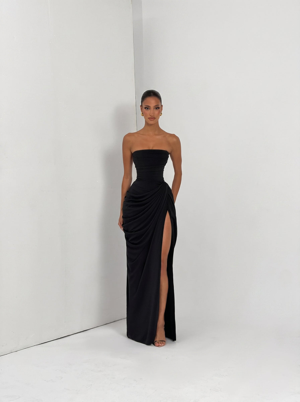 Soleil Corset Detail Maxi Dress — Svelte Chic