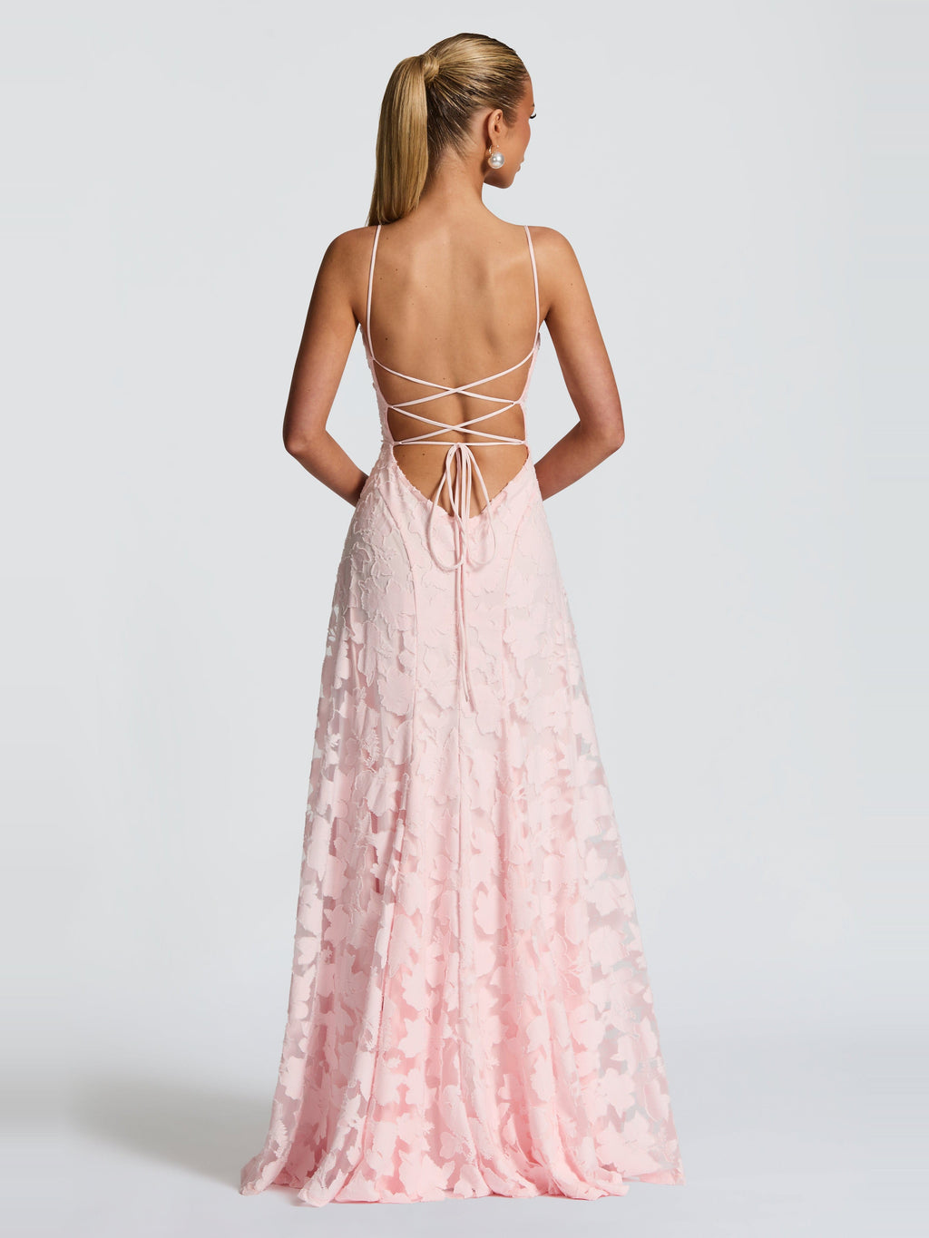 Francis Floral Cowl Neck Maxi Dress in Powder Pink — Svelte Chic