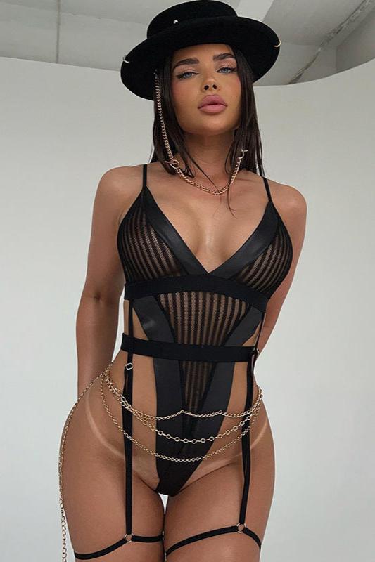 Zebra Lace Bodysuit — Svelte Chic
