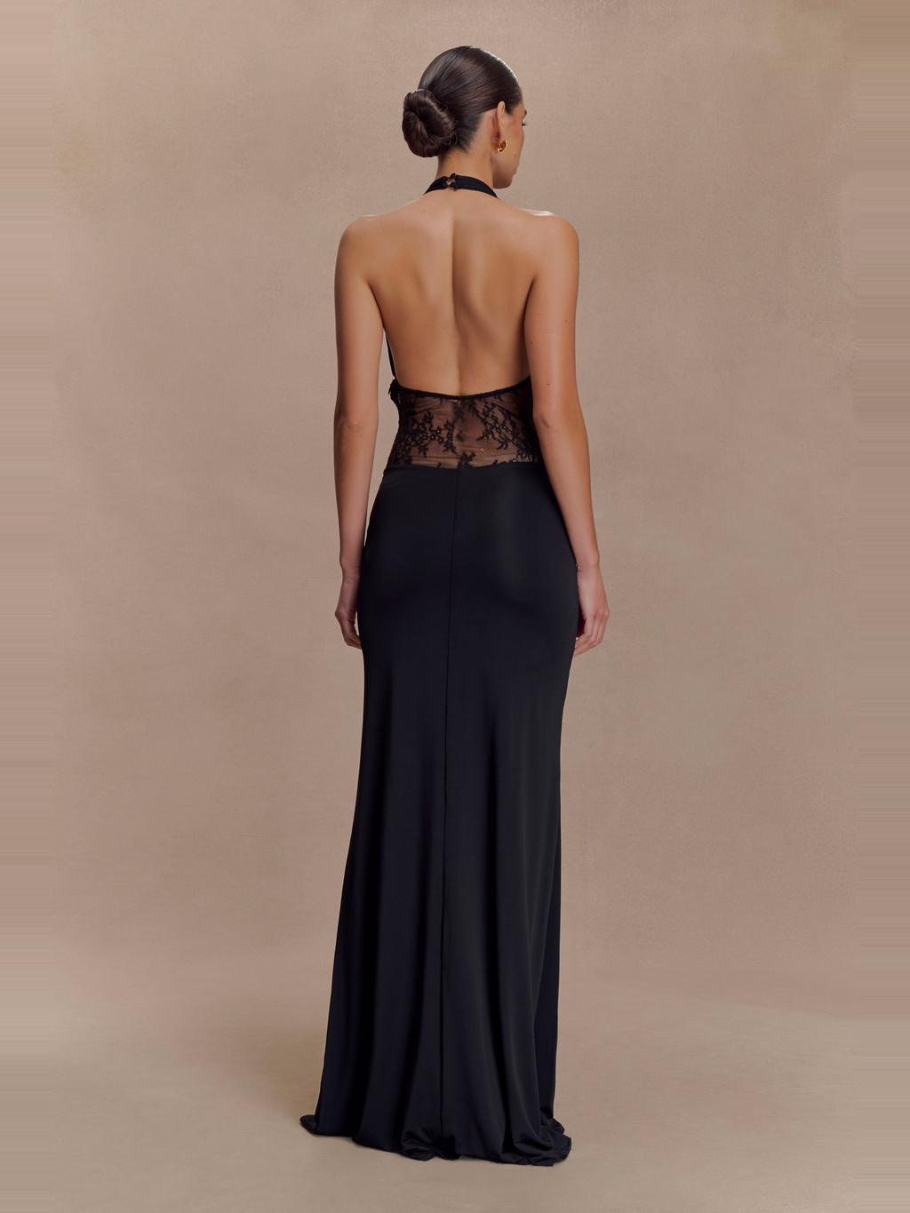 Bonnie Lace Halter Maxi Dress — Svelte Chic