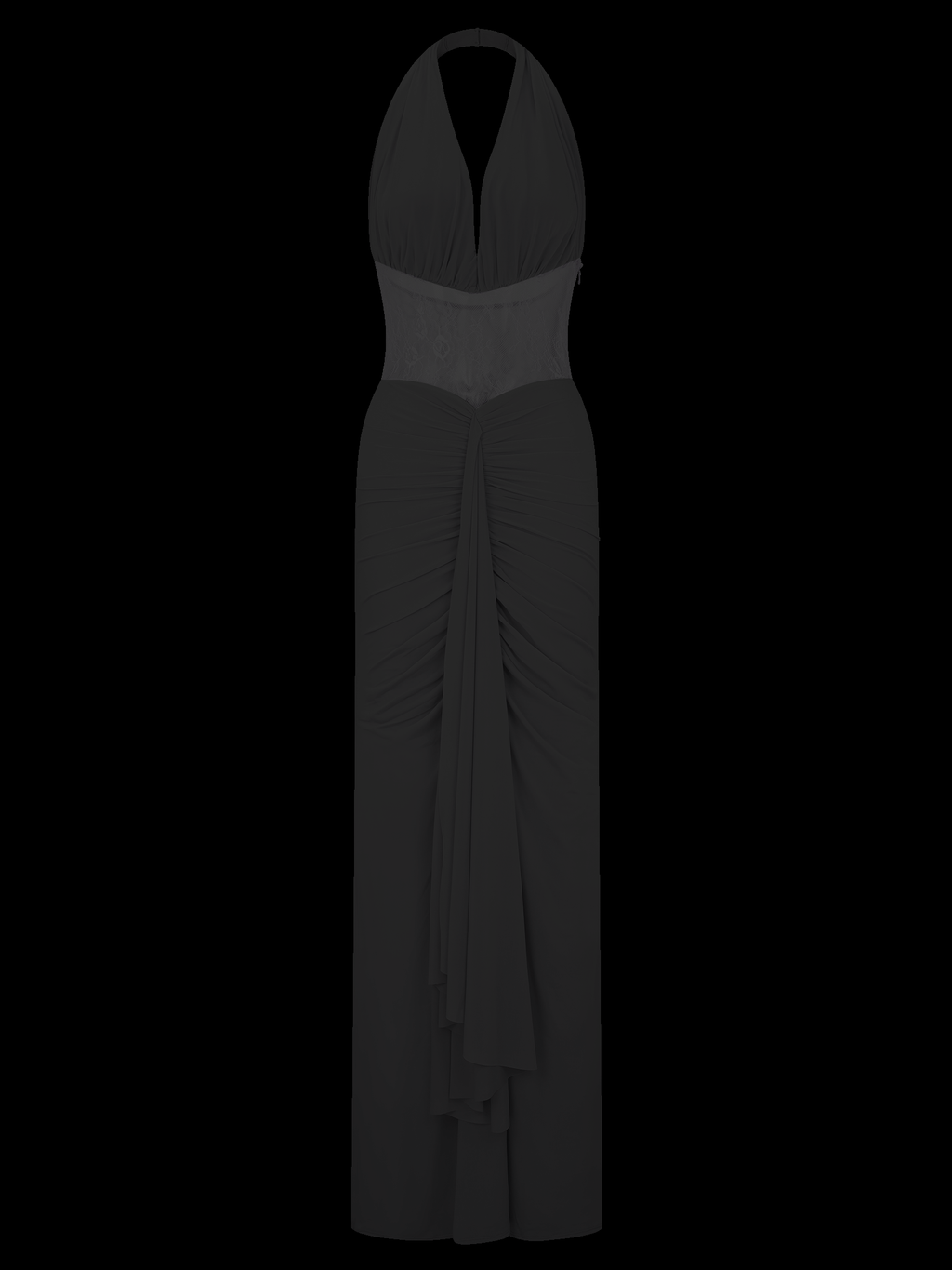 Bonnie Lace Halter Maxi Dress — Svelte Chic