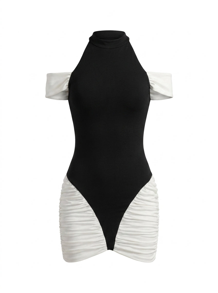 Melinda Contrast Mini Dress — Svelte Chic