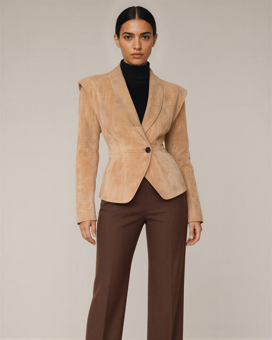 Cassia Faux Suede Blazer