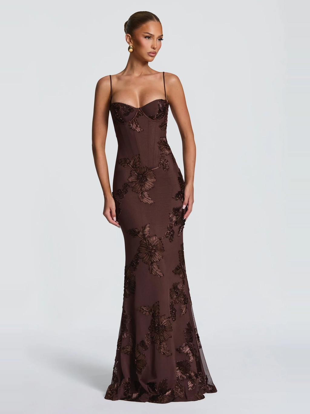 Virelle Floral Embroidered Maxi Dress — Svelte Chic