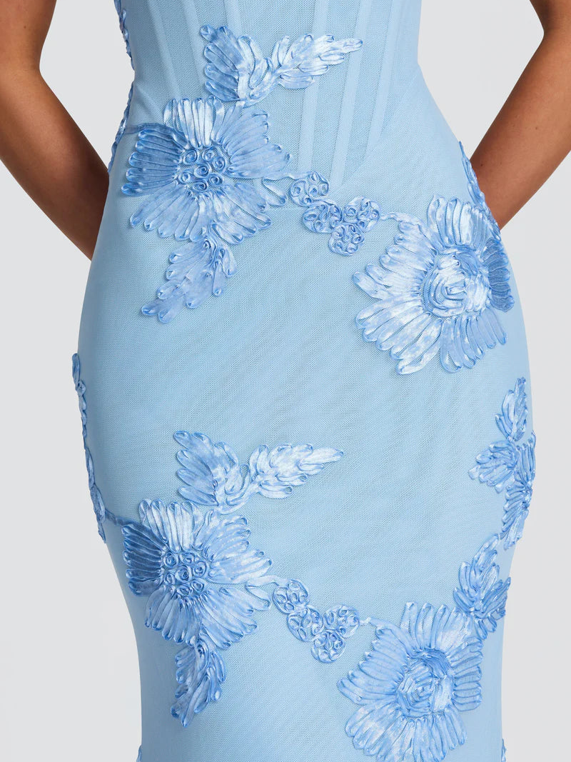 Virelle Floral Embroidered Maxi Dress — Svelte Chic