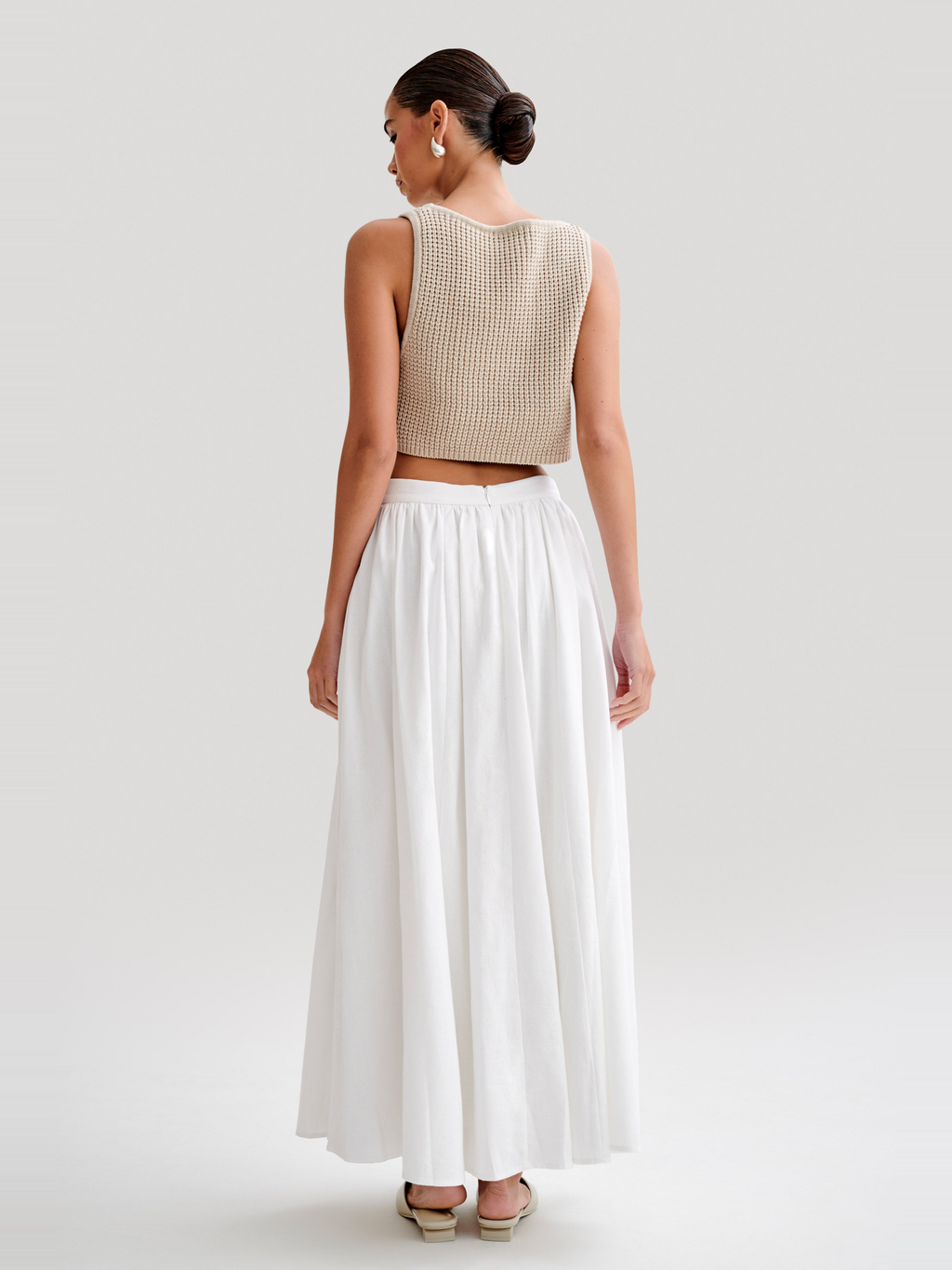 Clarence Linen A-Line Maxi Skirt — Svelte Chic