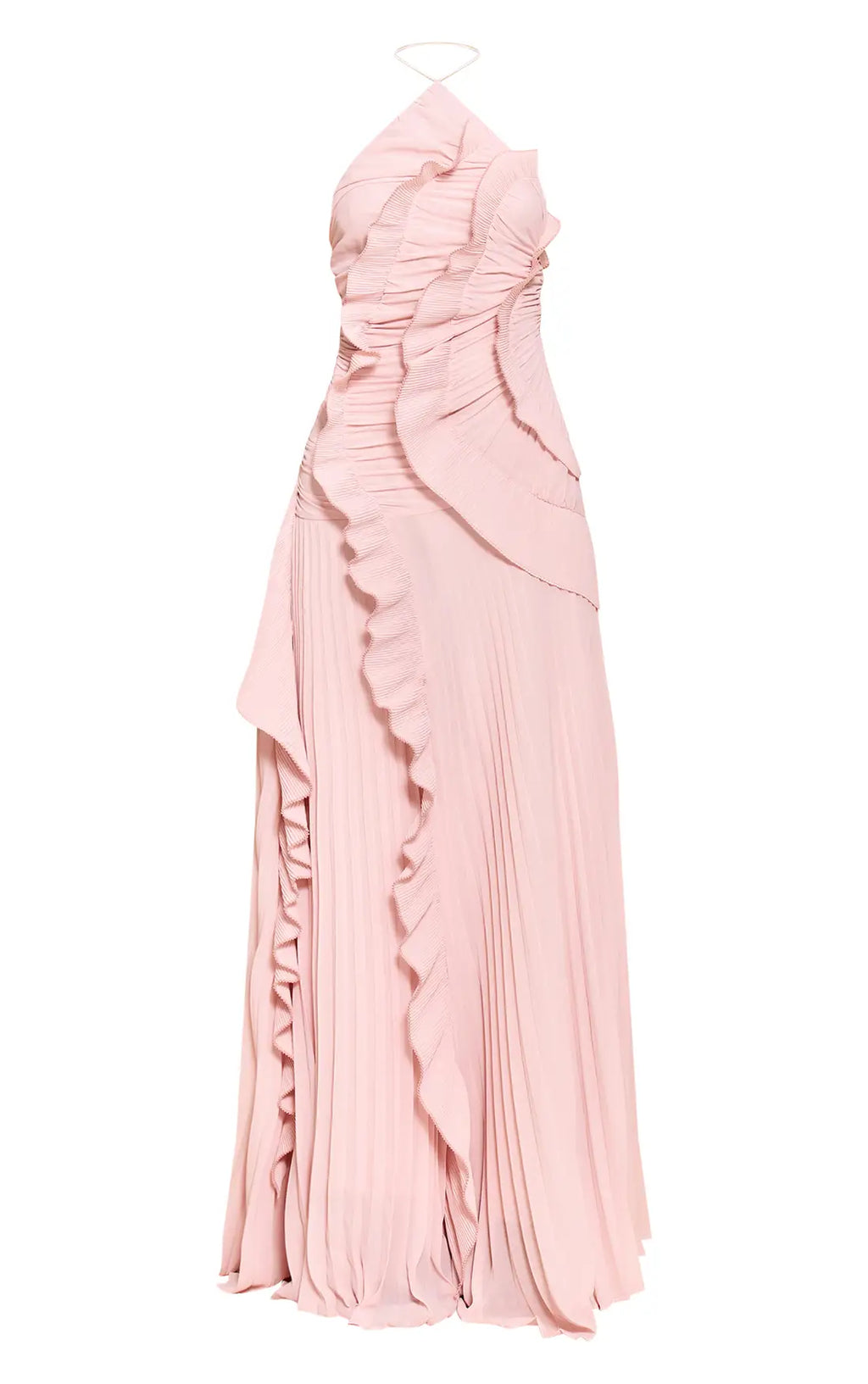 Flora Halter Pleated Maxi Dress — Svelte Chic