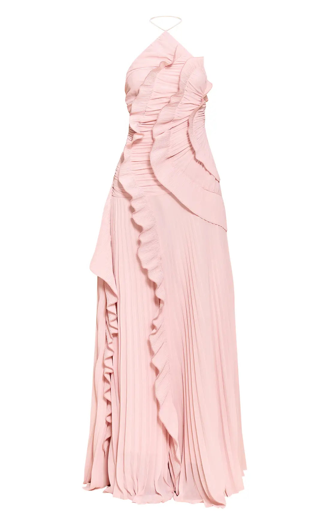 Flora Halter Pleated Maxi Dress — Svelte Chic