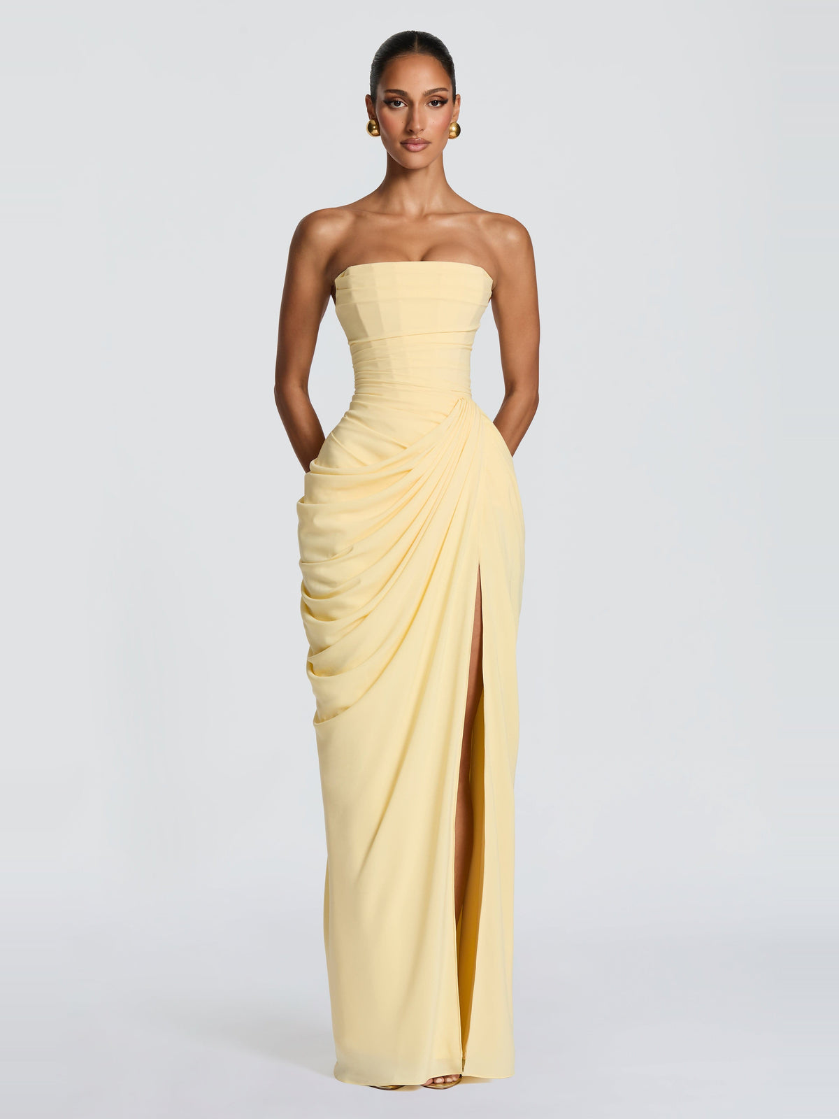 Soleil Corset Detail Maxi Dress — Svelte Chic
