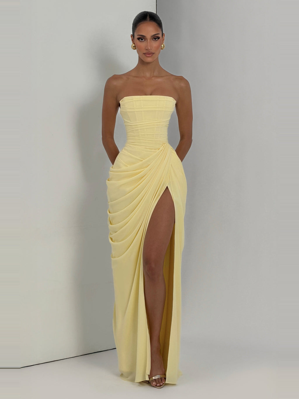 Soleil Corset Detail Maxi Dress — Svelte Chic