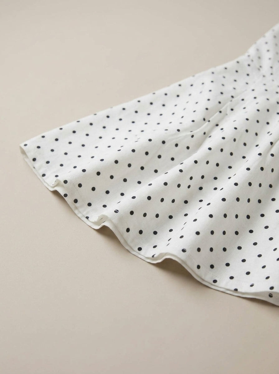 Marine Polka Dot Halter Mini Dress — Svelte Chic