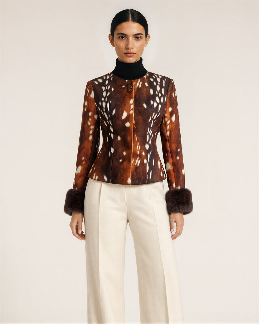Dafne Deer Print Jacket