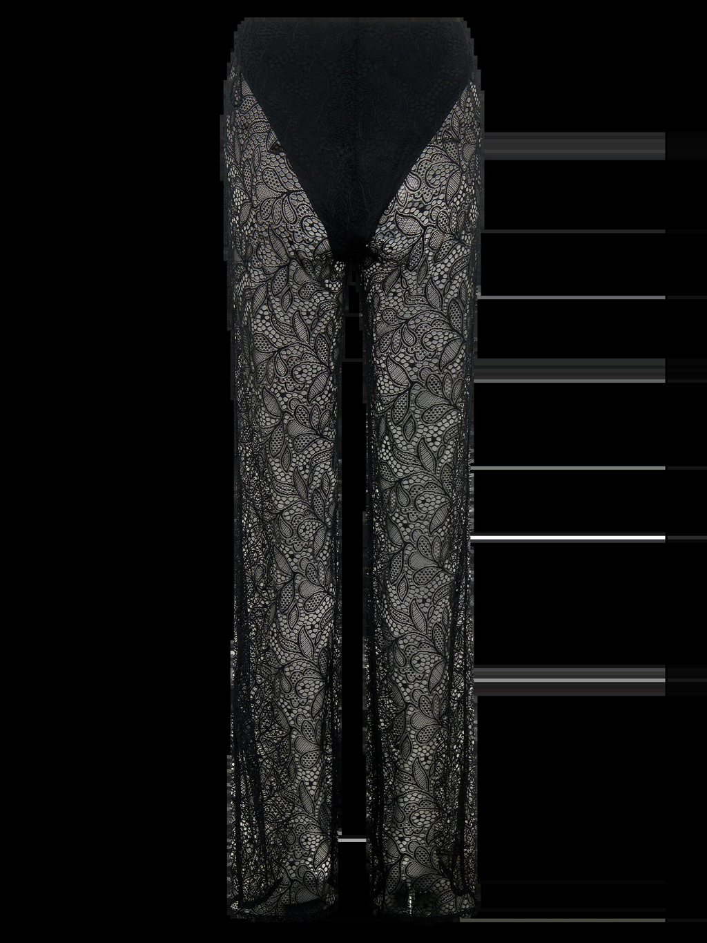 Lace Detail High Waist Trousers — Svelte Chic