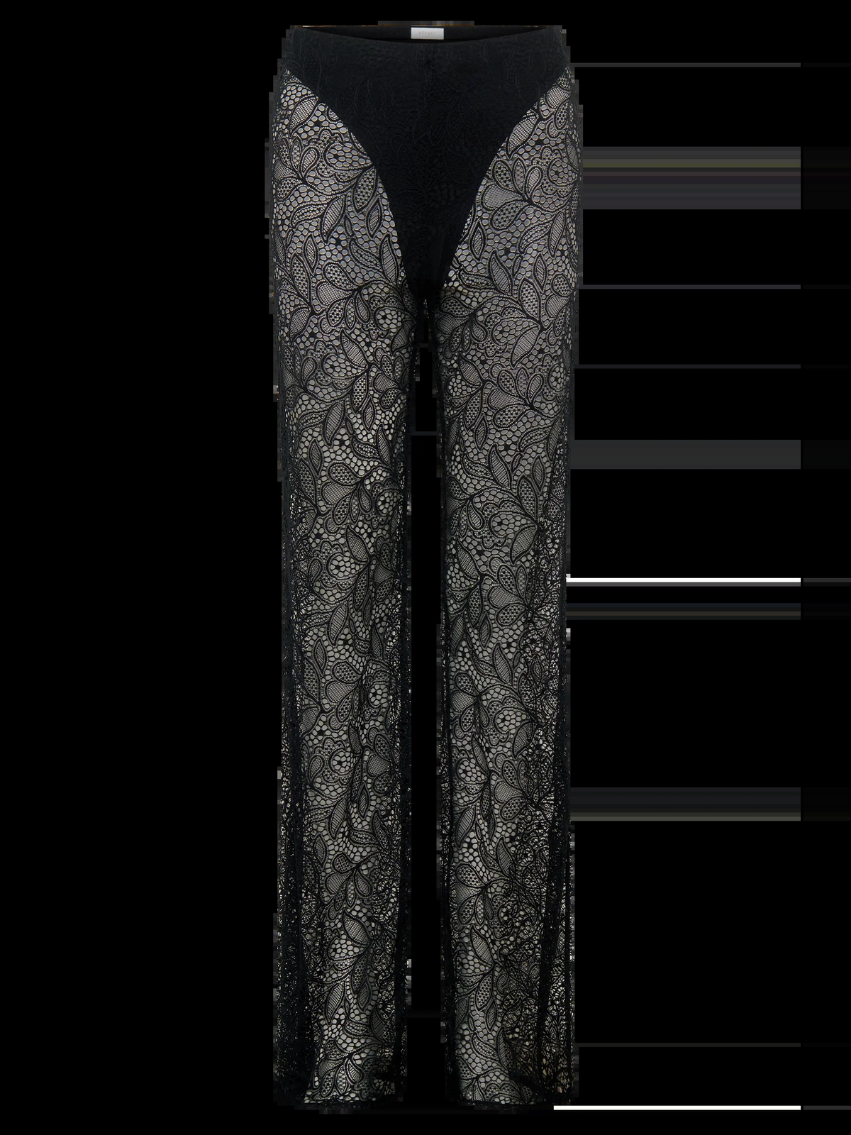 Lace Detail High Waist Trousers — Svelte Chic