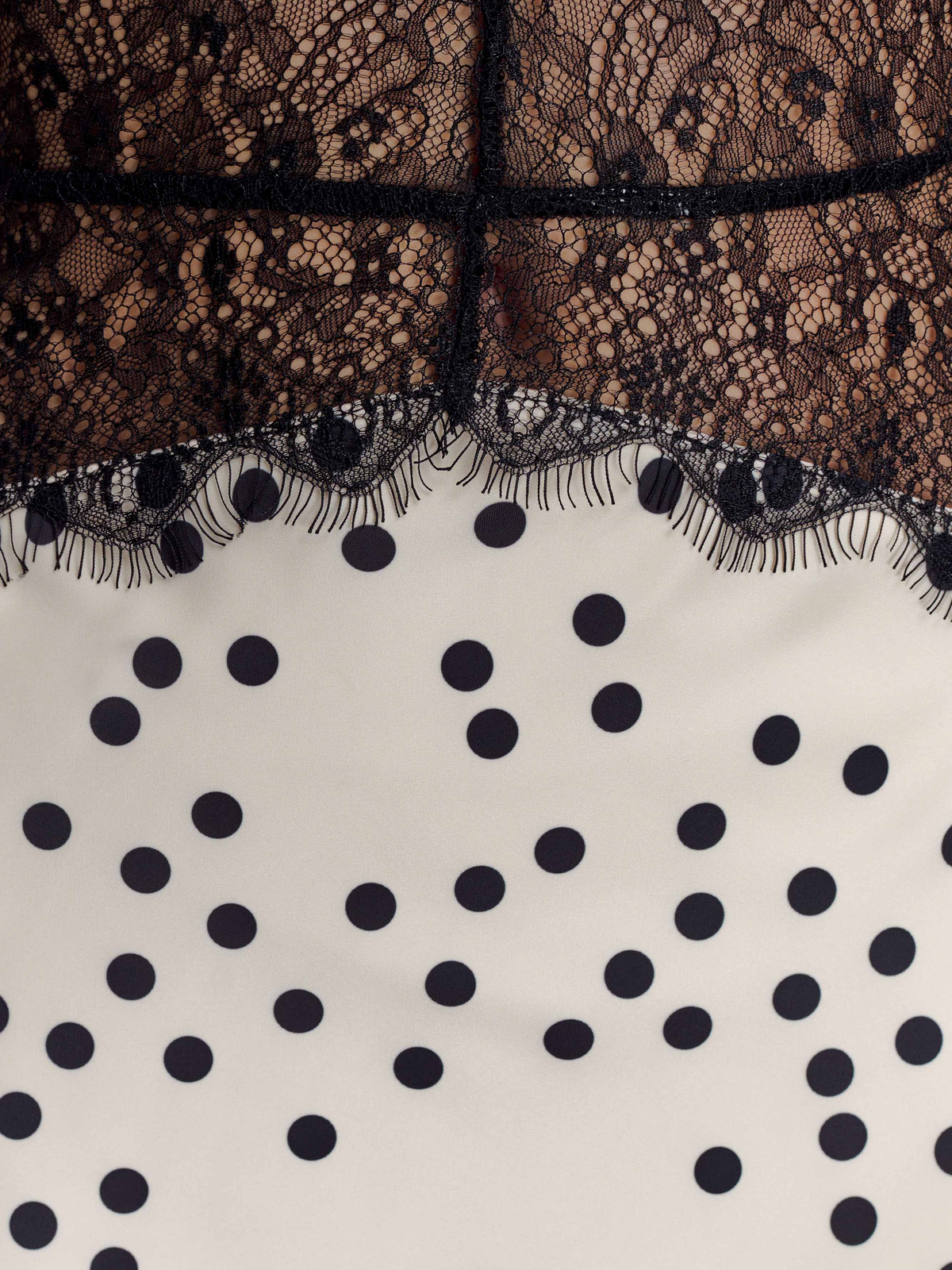 Dinah Polka Dot Lace Satin Maxi Dress — Svelte Chic