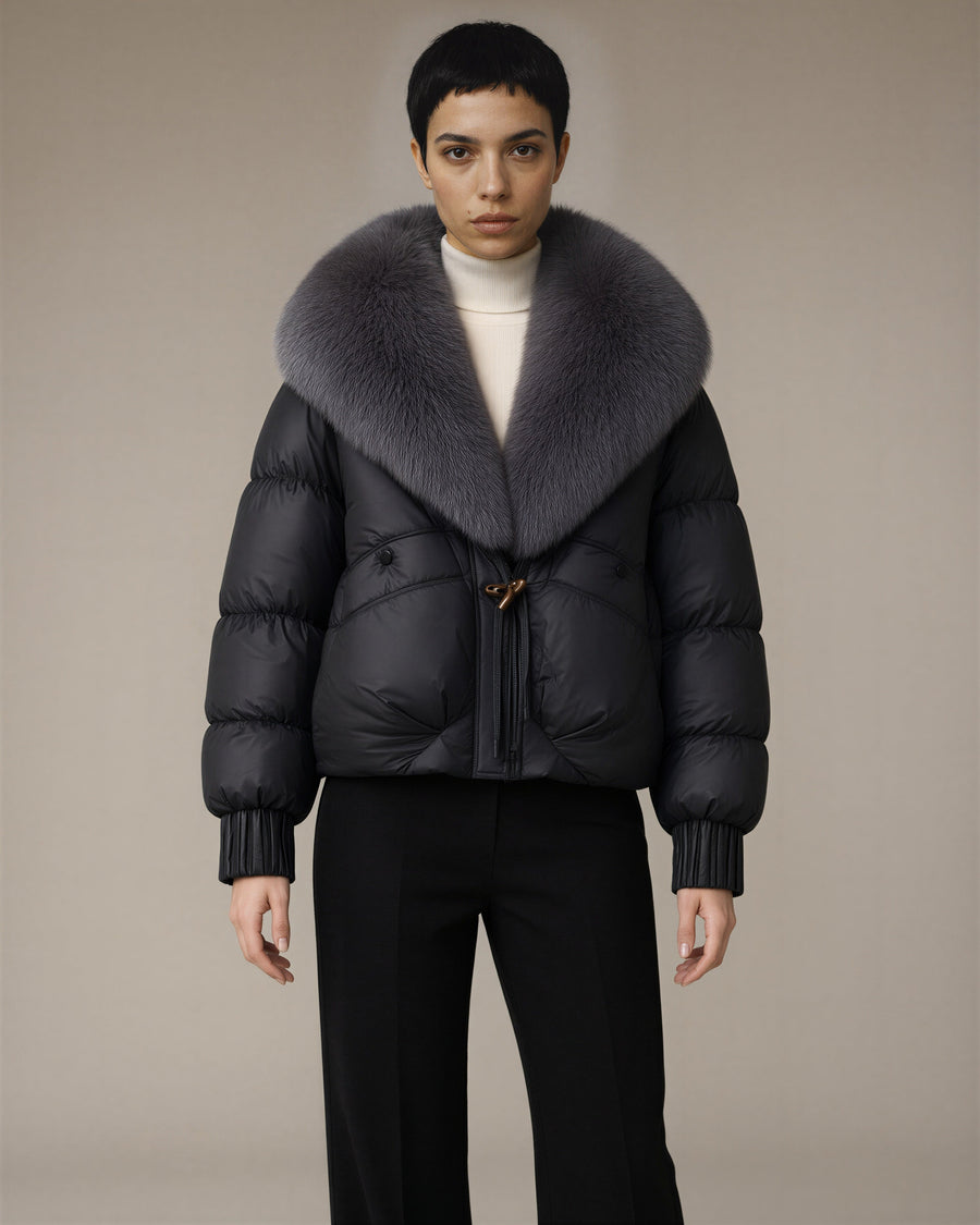 Elisa Faux Fur Collar Puffer
