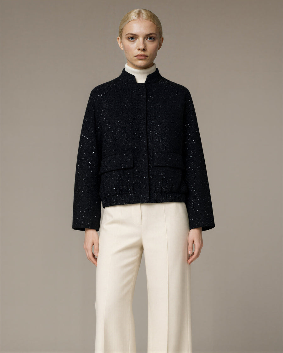 Enrica Paillette Bomber Jacket