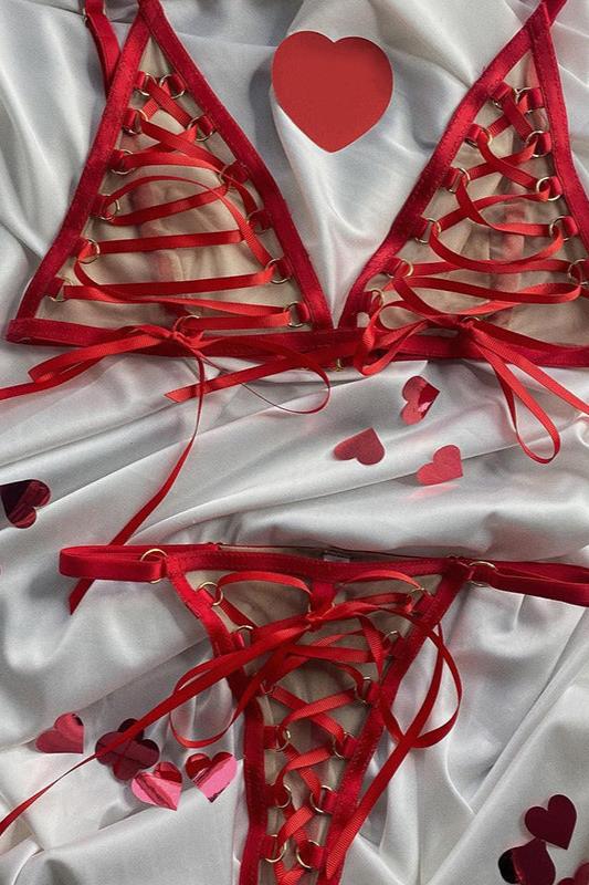 İki Parçalı Şık Takım - LILY Kırmızı