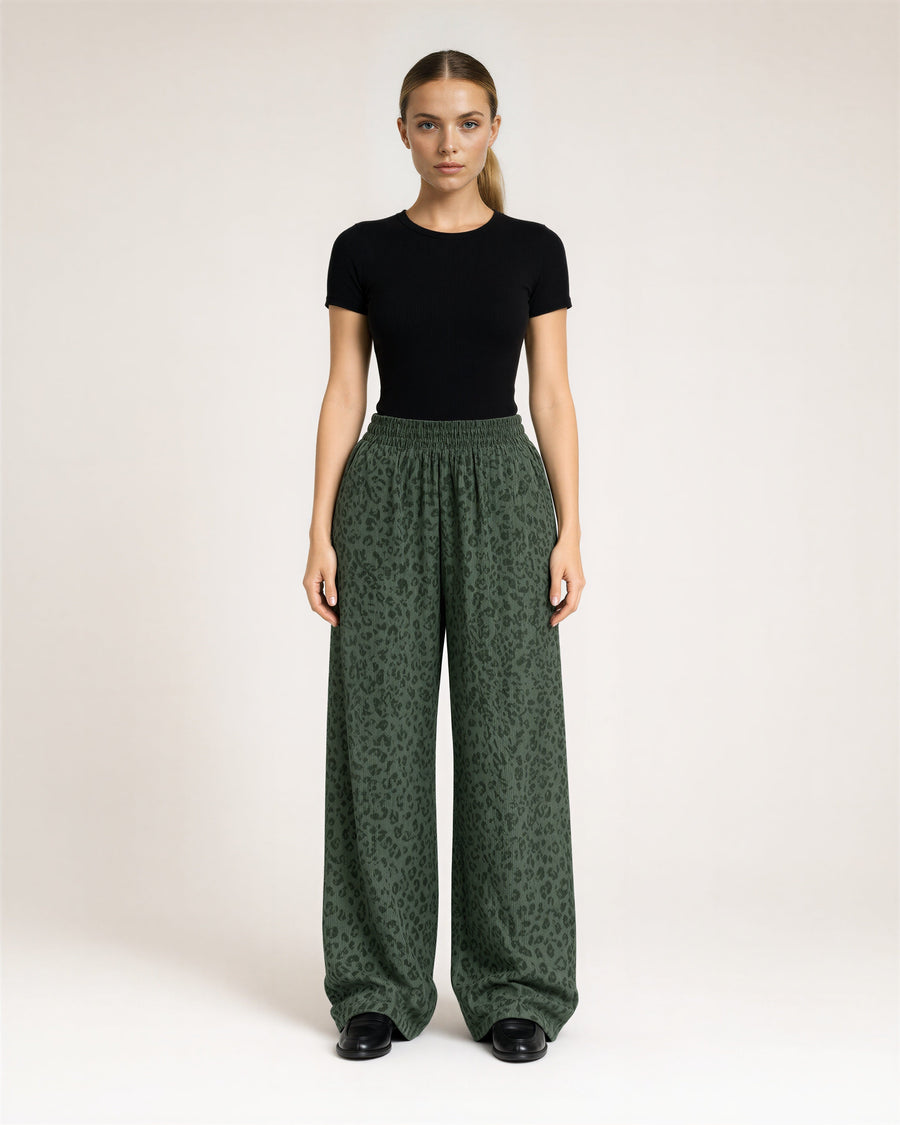 Erica Leopard Corduroy Trousers