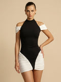 Melinda Contrast Mini Dress — Svelte Chic