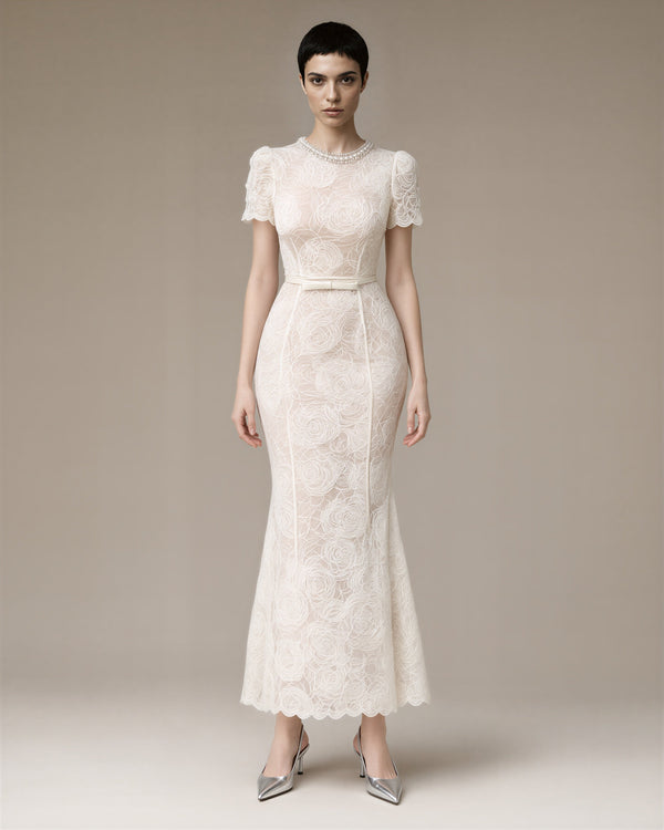 Ginevra Lace Fishtail Dress