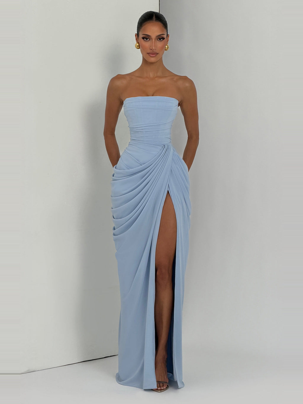 Soleil Corset Detail Maxi Dress — Svelte Chic