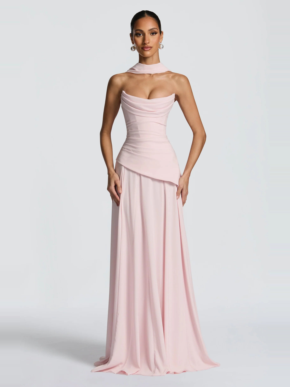 Halter Open Back Chiffon Maxi Dress — Svelte Chic