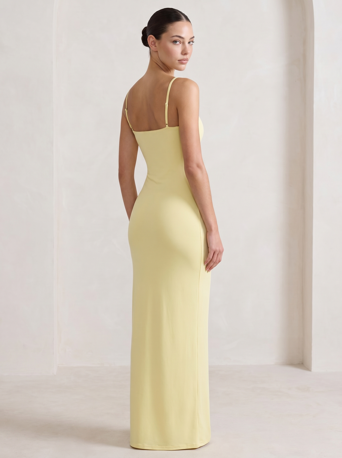 Picot Trim Slip Maxi Dress — Svelte Chic