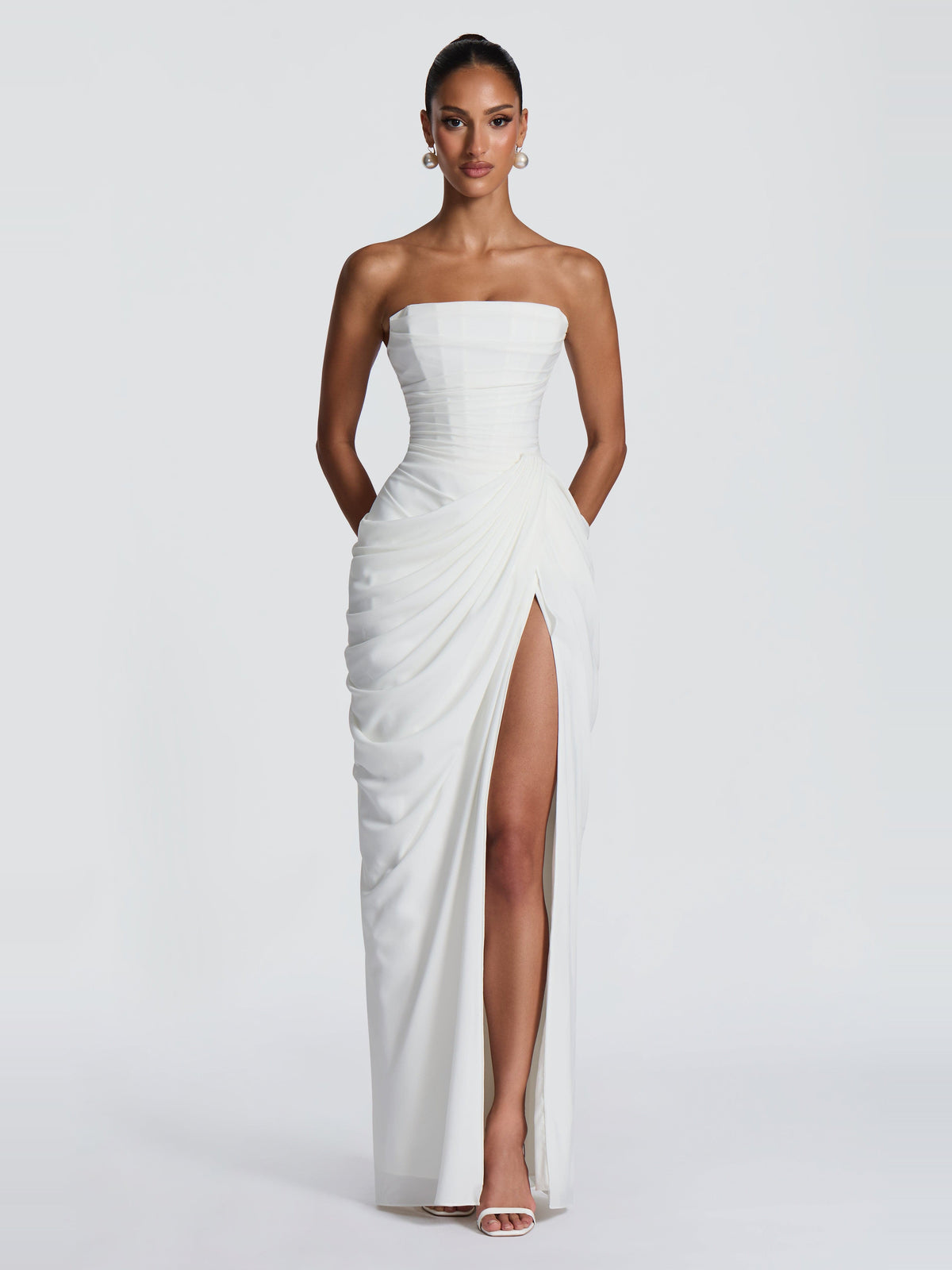 Soleil Corset Detail Maxi Dress — Svelte Chic