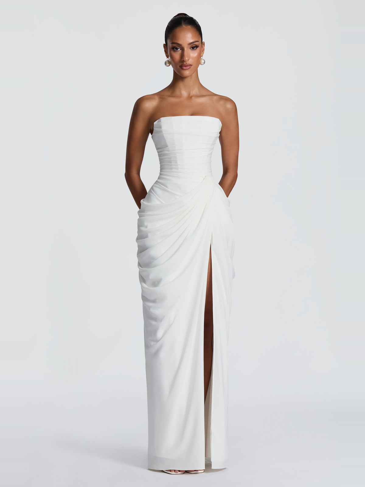 Soleil Corset Detail Maxi Dress — Svelte Chic