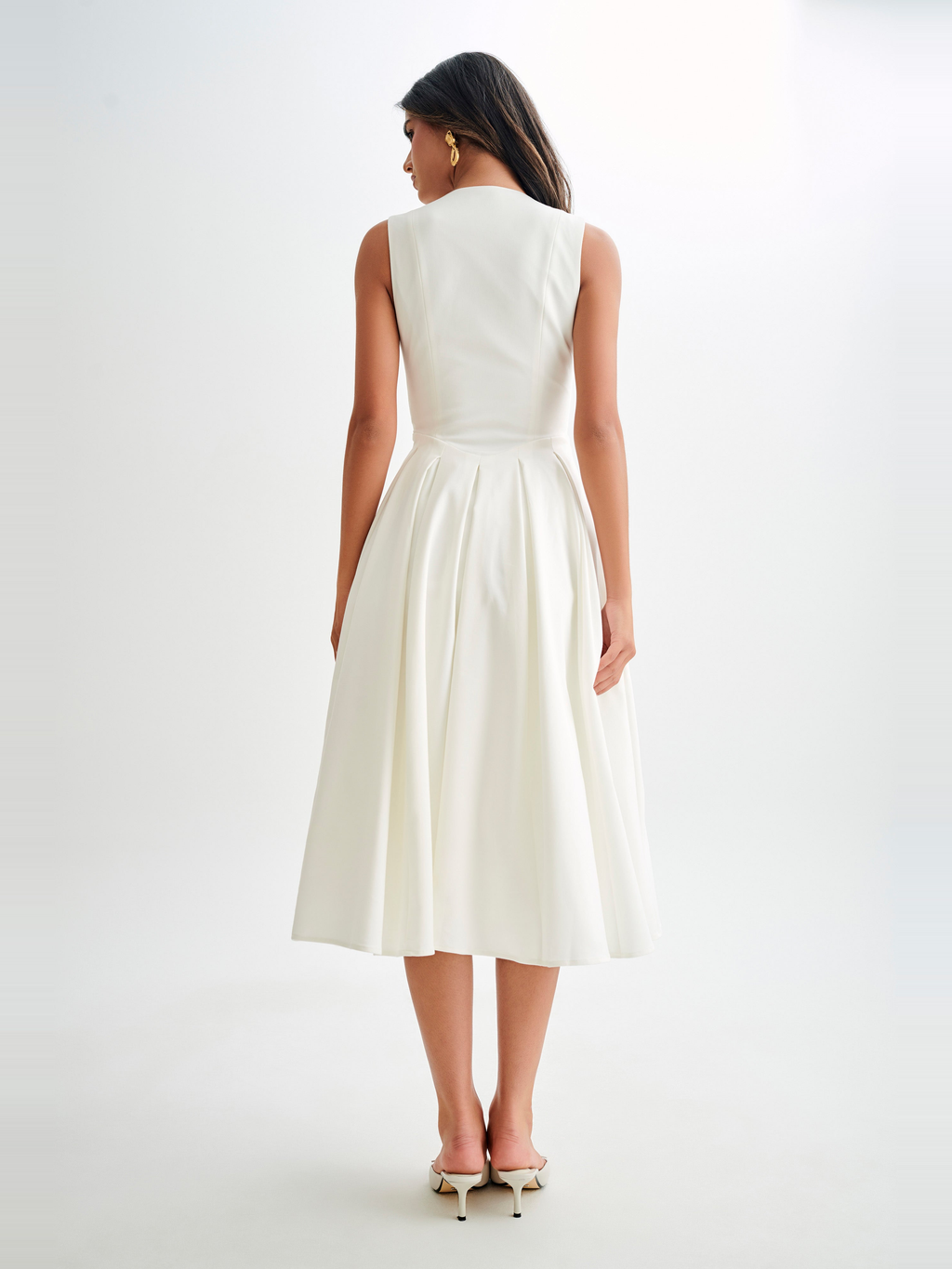 Keely Cotton Sleeveless Midi Dress — Svelte Chic