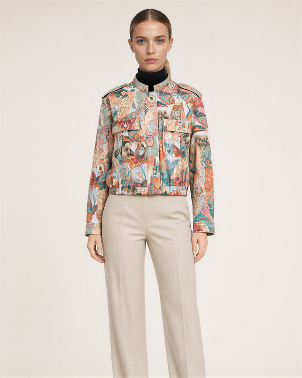 Lea Parrot Jacquard Jacket