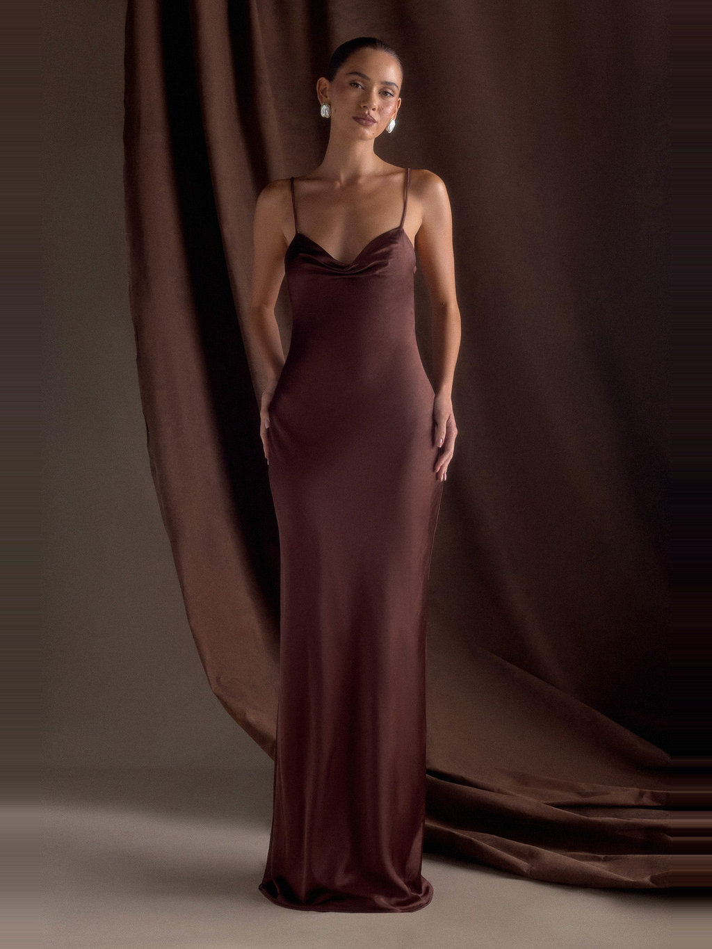 Lilly Sweetheart Satin Maxi Dress — Svelte Chic
