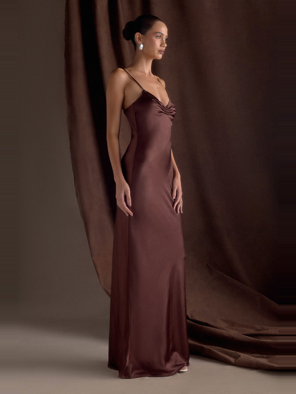 Lilly Sweetheart Satin Maxi Dress — Svelte Chic