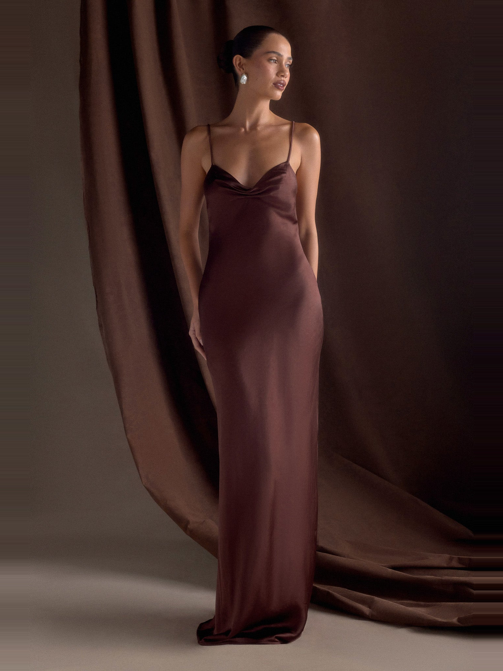 Lilly Sweetheart Satin Maxi Dress — Svelte Chic
