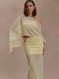 Lyra Sheer Knit Cape — Svelte Chic