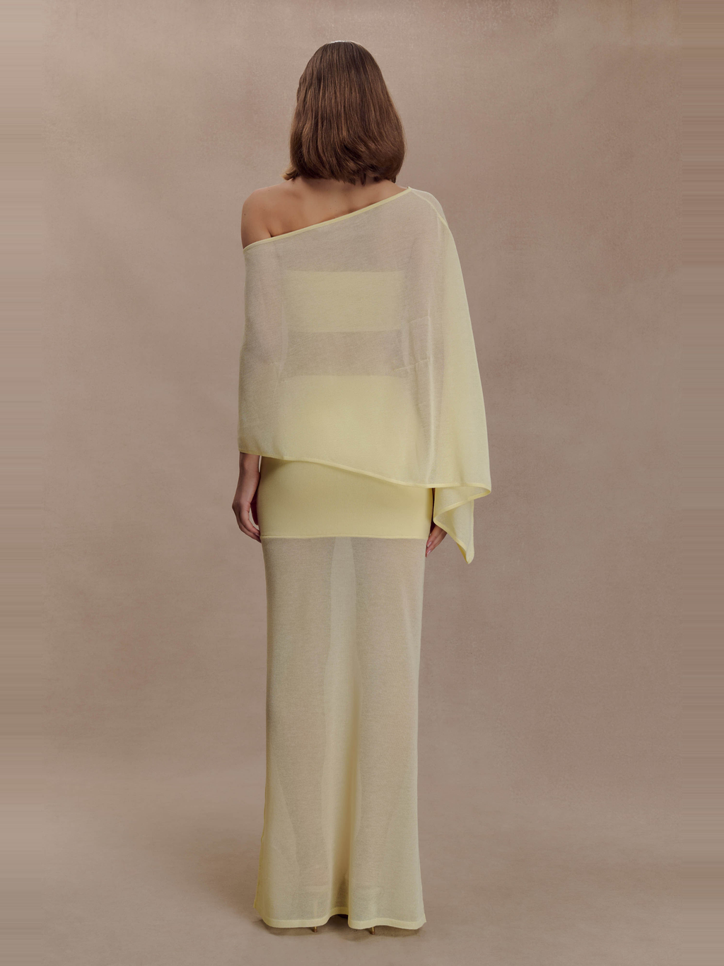 Lyra Sheer Knit Cape — Svelte Chic