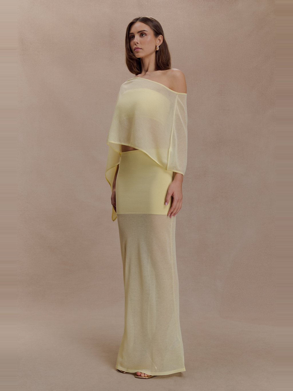 Lyra Sheer Knit Cape — Svelte Chic