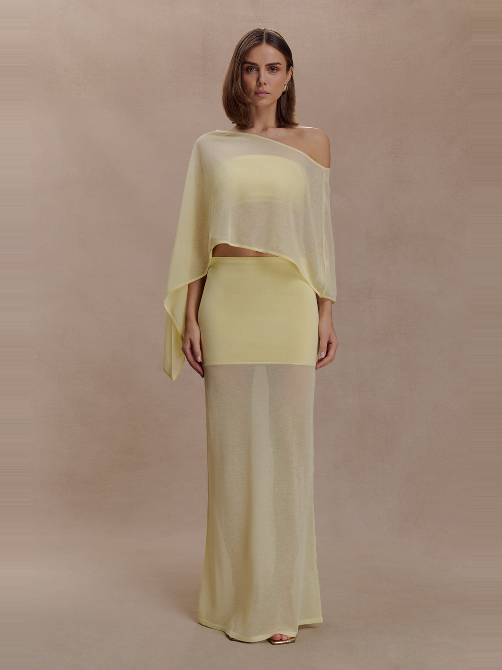 Lyra Sheer Knit Cape — Svelte Chic